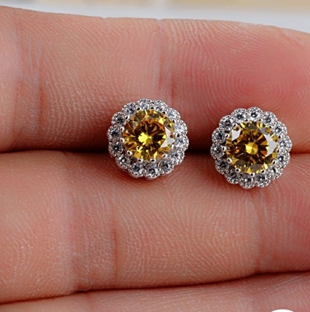 Silver Zirconia Stud Earrings